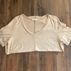 Tan V-neck tshirt